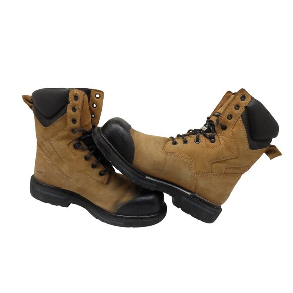 DAKOTA Men's 8" Steel Toe Steel Plate Quad Comfort Work Boots 8522 Wheat 10.5W - Picture 6 of 8